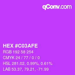 Código de color: HEX #C03AFE | qconv.com