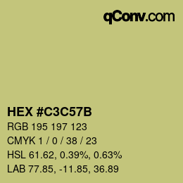 Código de color: HEX #C3C57B | qconv.com