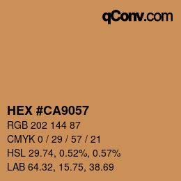 Color code: HEX #CA9057 | qconv.com