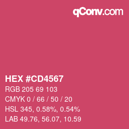 Código de color: HEX #CD4567 | qconv.com