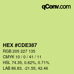 カラーコード: HEX #CDE387 | qconv.com