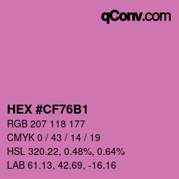 Color code: HEX #CF76B1 | qconv.com