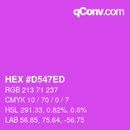 Color code: HEX #D547ED | qconv.com