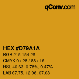 Código de color: HEX #D79A1A | qconv.com