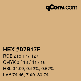 カラーコード: HEX #D7B17F | qconv.com