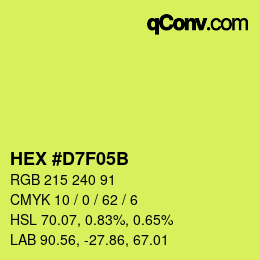 Code couleur: HEX #D7F05B | qconv.com