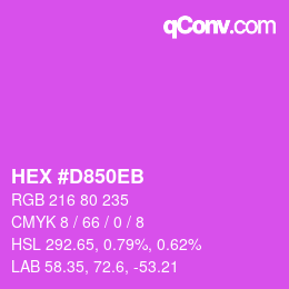 Código de color: HEX #D850EB | qconv.com