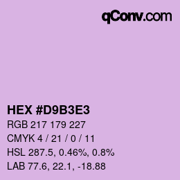 カラーコード: HEX #D9B3E3 | qconv.com