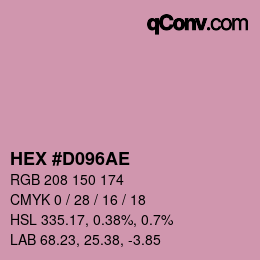 Código de color: HEX #D096AE | qconv.com