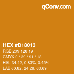 Código de color: HEX #D18013 | qconv.com