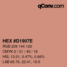 Código de color: HEX #D1907E | qconv.com