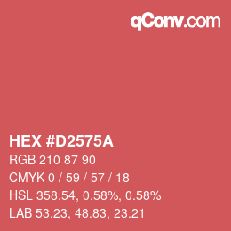 Código de color: HEX #D2575A | qconv.com