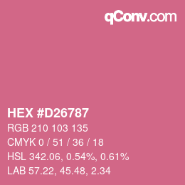 Código de color: HEX #D26787 | qconv.com