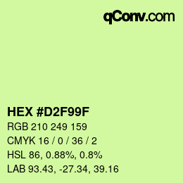 Código de color: HEX #D2F99F | qconv.com