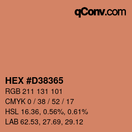 Código de color: HEX #D38365 | qconv.com