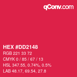 Color code: HEX #DD2148 | qconv.com