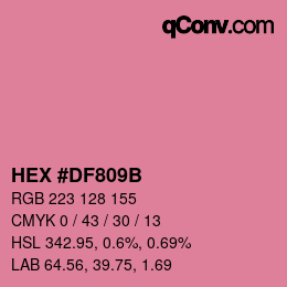 Farbcode: HEX #DF809B | qconv.com