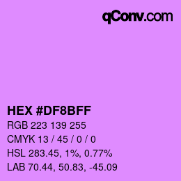 Código de color: HEX #DF8BFF | qconv.com