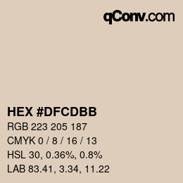 Código de color: HEX #DFCDBB | qconv.com