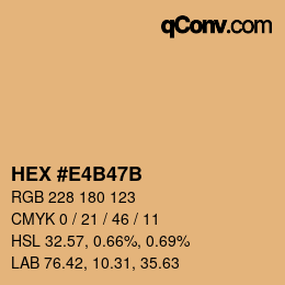 Code couleur: HEX #E4B47B | qconv.com