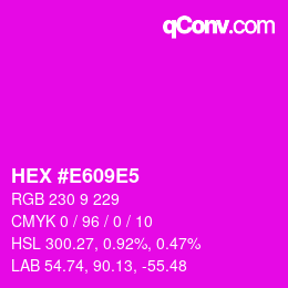 Código de color: HEX #E609E5 | qconv.com