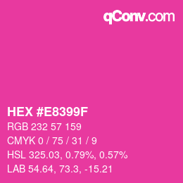 Código de color: HEX #E8399F | qconv.com