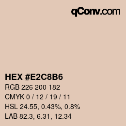 カラーコード: HEX #E2C8B6 | qconv.com