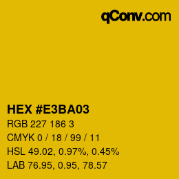 Código de color: HEX #E3BA03 | qconv.com