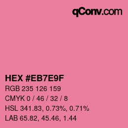 Farbcode: HEX #EB7E9F | qconv.com