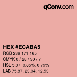 Farbcode: HEX #ECABA5 | qconv.com