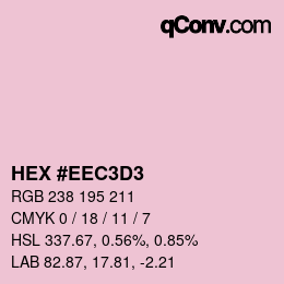 Color code: HEX #EEC3D3 | qconv.com