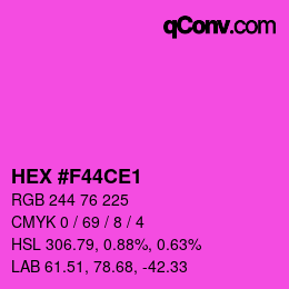 Código de color: HEX #F44CE1 | qconv.com