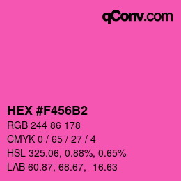 Código de color: HEX #F456B2 | qconv.com