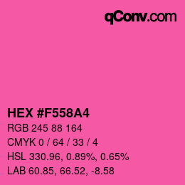 Code couleur: HEX #F558A4 | qconv.com