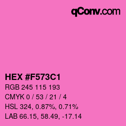 Farbcode: HEX #F573C1 | qconv.com