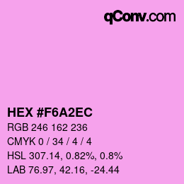 Código de color: HEX #F6A2EC | qconv.com