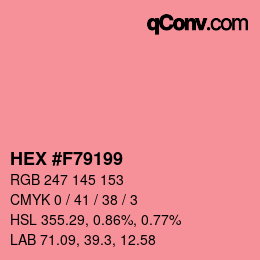 Farbcode: HEX #F79199 | qconv.com