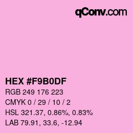 Código de color: HEX #F9B0DF | qconv.com