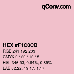 Color code: HEX #F1C0CB | qconv.com