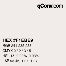 Código de color: HEX #F1EBE9 | qconv.com