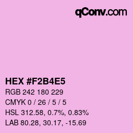 Color code: HEX #F2B4E5 | qconv.com