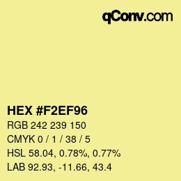 Farbcode: HEX #F2EF96 | qconv.com