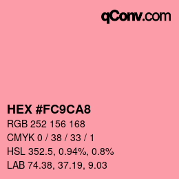 Color code: HEX #FC9CA8 | qconv.com