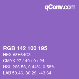 Código de color: RGB 142 100 195 | qconv.com