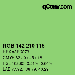 Code couleur: RGB 142 210 115 | qconv.com