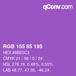 Code couleur: RGB 155 85 195 | qconv.com