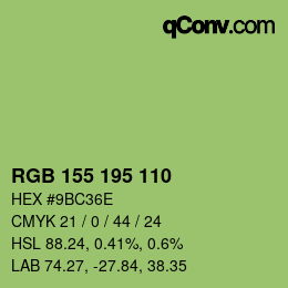 Farbcode: RGB 155 195 110 | qconv.com