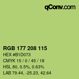 Farbcode: RGB 177 208 115 | qconv.com