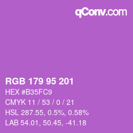 Farbcode: RGB 179 95 201 | qconv.com