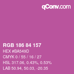 Code couleur: RGB 186 84 157 | qconv.com